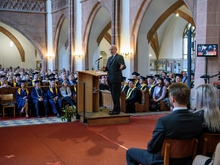 Festredner Prof. Dr. Albrecht Mugler macht Mut für den Schritt in die Zukunft. 