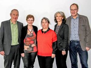 Neuer SIMKI-Vorstand: Christoph Pewesin, Dr. Edita Marx, Prof. Barbara Wedler, Dipl.-Psych. Annette Biskupek, Dr. Uwe Streibhardt (v.l.)