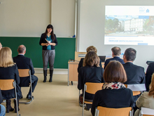 Jana Gaudich, Fachreferentin Studienförderung im Prorektorat Bildung, begrüßte Stipendiaten und Förderer. 