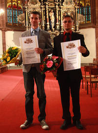 Andreas Finsterbusch und Adrian Singer (v.l.n.r.) sind die diesjährigen Preisträger.