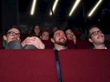 &quot;Huch, unser Film ist ja dabei!&quot;, Marco Bernhardt, Kevin Grieser und Jannis Kern freuen sich.