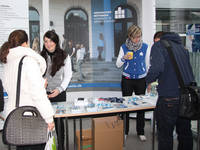 Infostand im Foyer