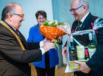 Schwerer Abschied - Rektor Luwig Hilmer, Anne und Werner Totzauer (Foto: André Wirsig)