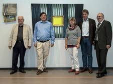 Eröffneten die Ausstellung: Prof. Klaus Liepelt, Benjamin Liepelt, Kanzlerin Sylvia Bäßler, Galerist Bernd Weise und Rektor Ludwig Hilmer (v.l.)