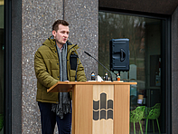 StuRa-Geschäftführer Gordon Guido Oswald: „Das Studium ist eine prägende Zeit. ‚Hochschule Mittweida‘ wird für immer im Lebenslauf stehen. Ich wünsche Euch eine wunderbare und unvergessliche Zeit in Mittweida.&quot;