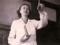 Dr. Ingrid von Reyher in der Lehre im Jahr 1952. (Foto: Hochschularchiv Mittweida U 260_003)