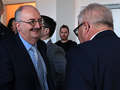 Die Hochschule Mittweida in Person von Ludwig Hilmer organisierte mit Sächsischem Fußball-Verband und Volksbank Mittweida eG die Podiumsdiskussion im neuen Udo-Steinberg-Innovation-Hub