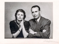 Erna Grunert der Jácome mit ihrem Mann Enrique Jácome im Jahr 1948.