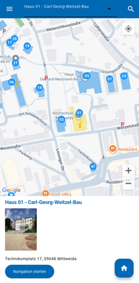 Screenshot Campusplan