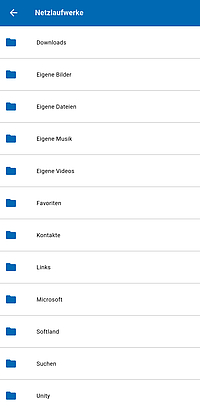 Screenshot Netzlaufwerke