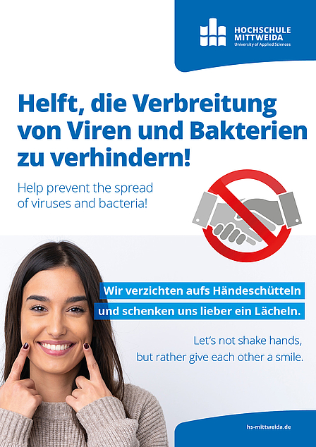 Lächeln statt Händeschütteln! Hinweise zum Umgang mit dem Corona-Virus