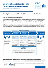 Professionalisierung in der Tutor_innenqualifiizierung. Erste Ergebnisse eines modularen Ausbildungsprogramms für Tutor_innen.