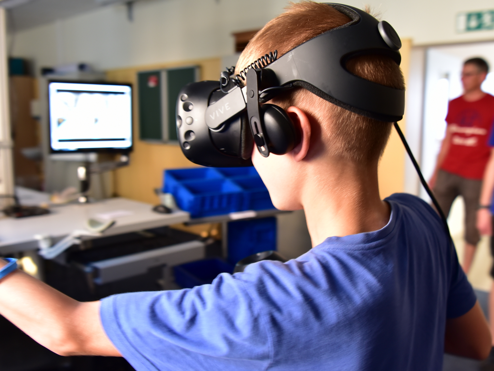 An der Fakultät Ingenieurswissenschaften gab es Virtual Reality zum ausprobieren. 