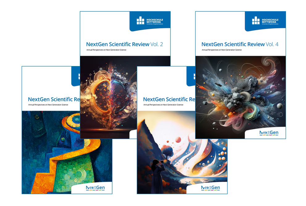 Bildcollage aus den Titeln der Scientific Reviews