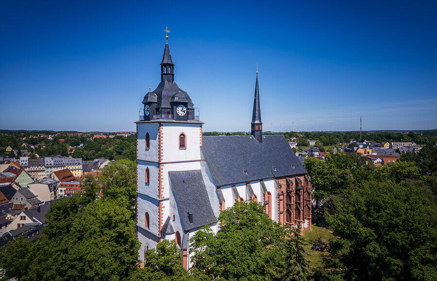 Luftaufnahme Stadtkirche Mittweida
