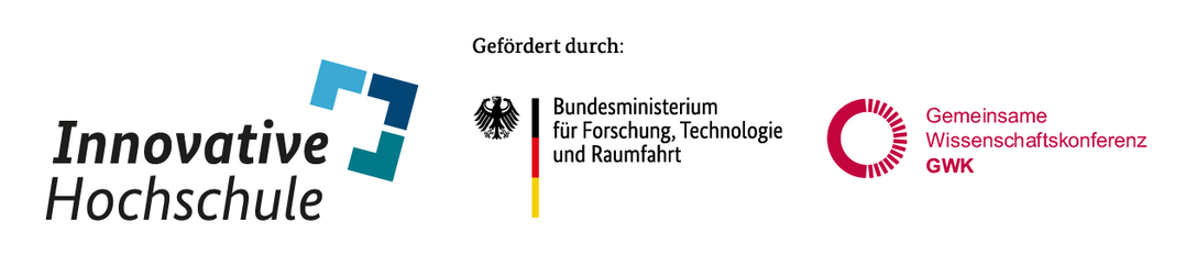 Förderlogos Innovative Hochschule, BMFTR, GWK