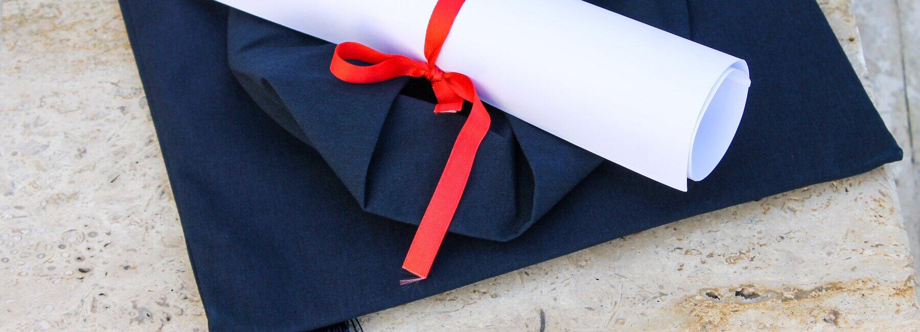 Doctor’s cap with certificate