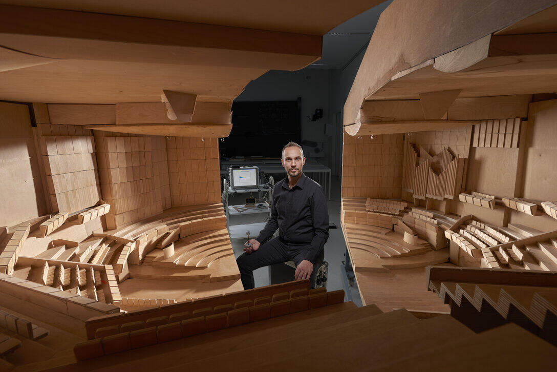 Raumakustisches Modell des Kulturpalastes in Dresden