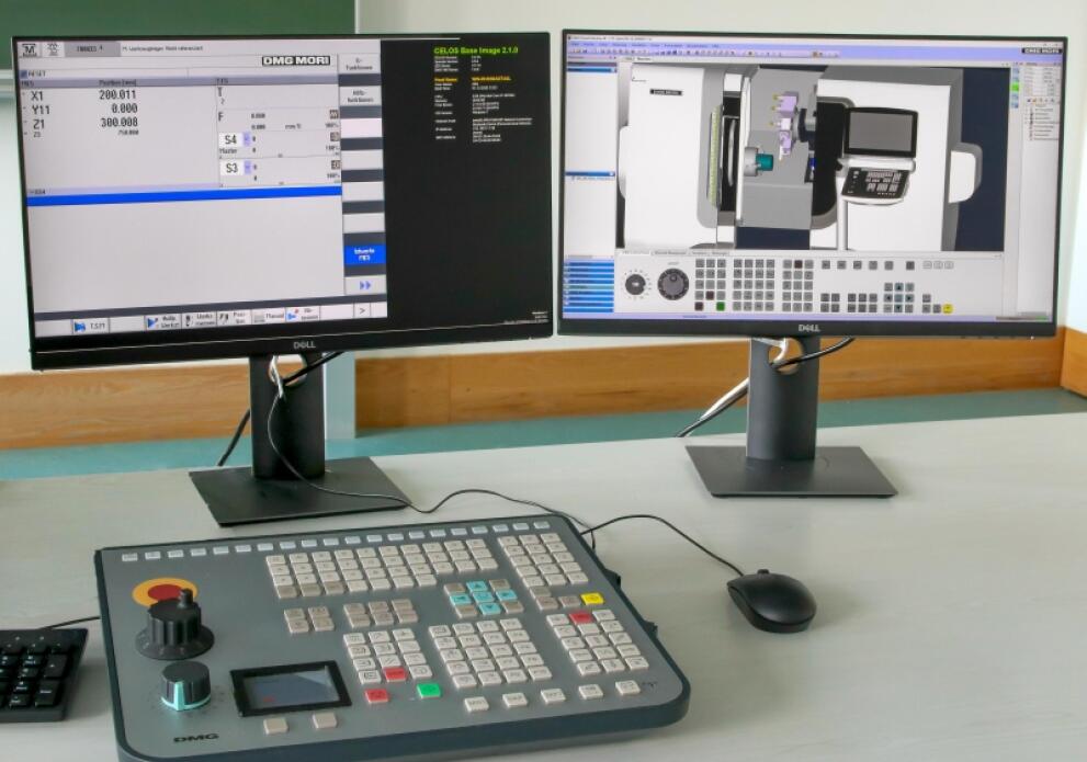 Simulation of the generated CNC programmes