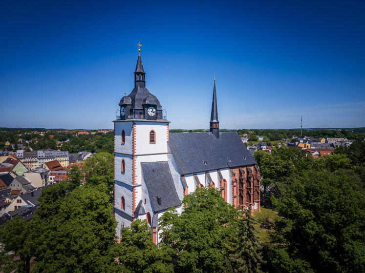 Luftaufnahme Stadtkirche Mittweida